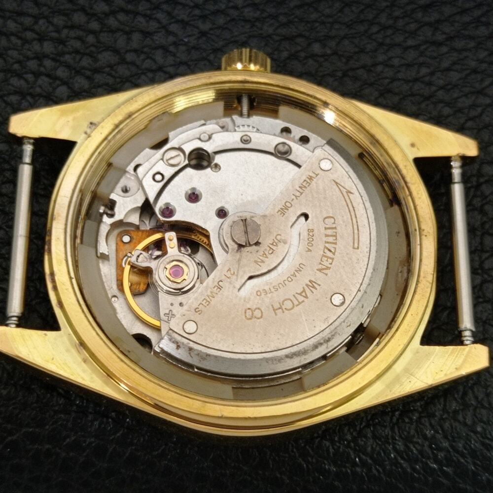 Vintage 1979 Citizen Automatic Mens Gold Watch W/daydate & Black accents - Picture 10 of 10